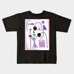 Kids Bending Together Stick Figure Kids T-Shirt